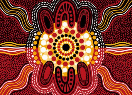Australian aboriginal dot background