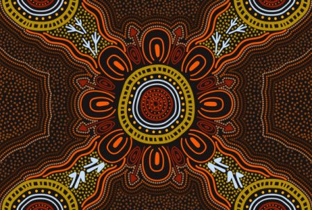 Aboriginal dot art painting