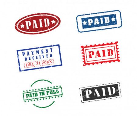 Various paid stamps - Vector Illustration