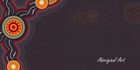 Aboriginal dot art poster background