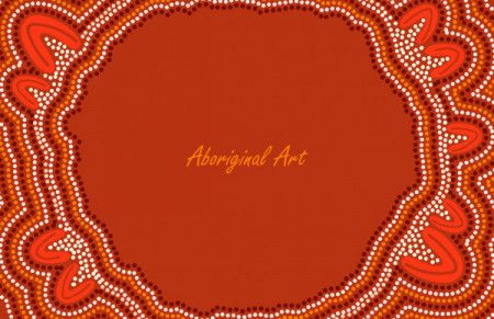 Aboriginal dot art banner design