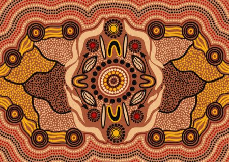 Aboriginal dot vector artwork