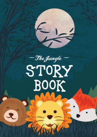 Children's stories book cover template