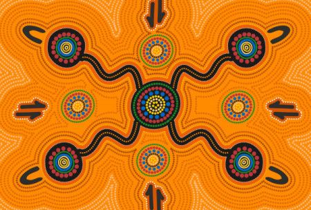 Aboriginal artwork - connection concept