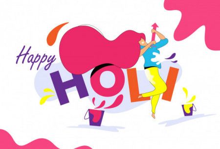 Happy Holi Abstract Modern Background