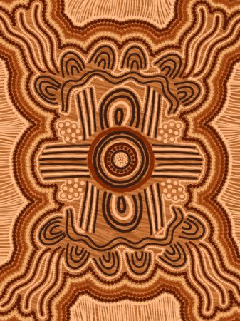 Aboriginal style of vector background