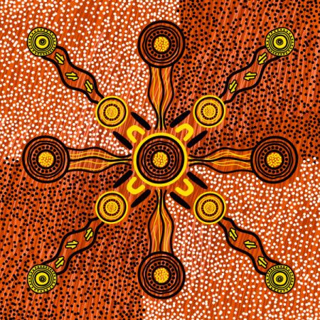 Aboriginal dot art background