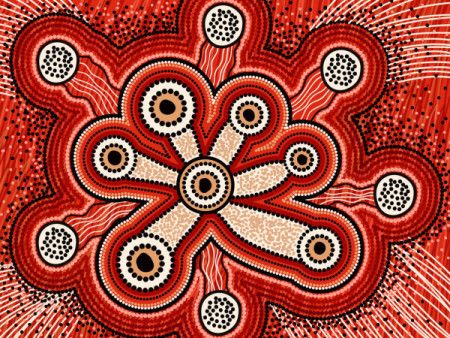 Aboriginal connection concept art background
