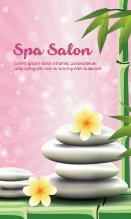 Spa beauty salon vector banner background