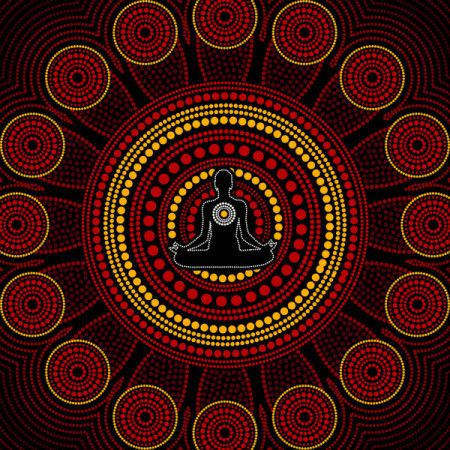 Aboriginal meditation art background