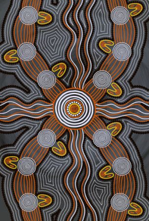 Aboriginal style of art background