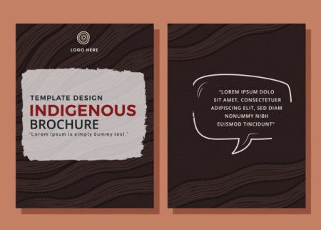 Brochure template with aboriginal design