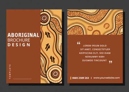 Event poster template with aboriginal design