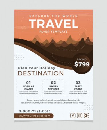 Travel discount flyer template