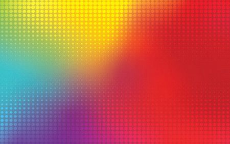 Rainbow mesh background with halftone effect