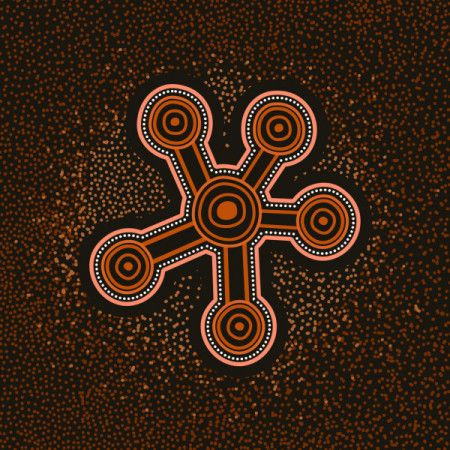Honey Ant Site - Aboriginal art background
