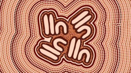 Aboriginal art background - Man Symbol