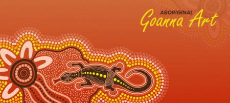 Goanna aboriginal art poster design