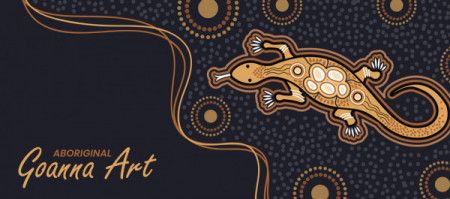 Aboriginal goanna poster design