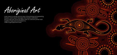 Poster design with goanna aboriginal artwork