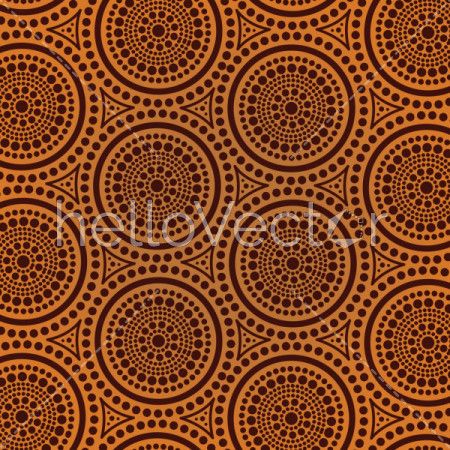Aboriginal dot art seamless background - Vector illustration