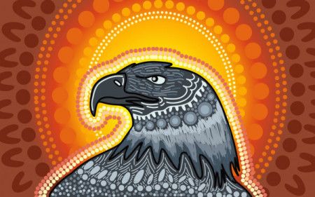 Aboriginal eagle painting