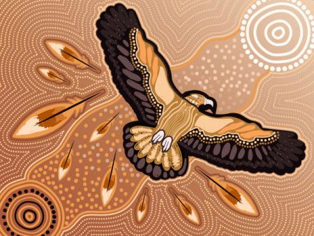 Eagle vector background - Aboriginal art