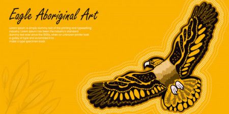 Eagle aboriginal art poster design