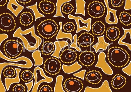 Aboriginal dot art painting - Vector Illustration 