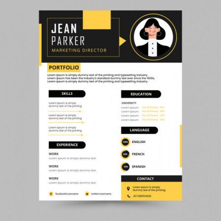 Creative CV / resume vector template