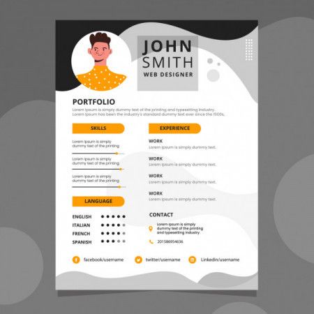 Modern resume template design