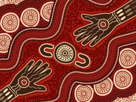 Australian aboriginal hand painting