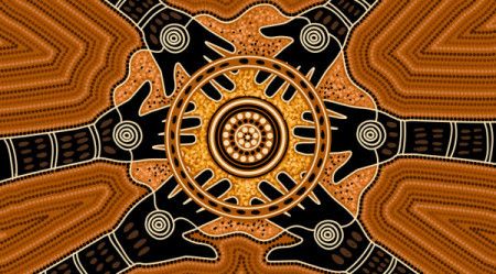 Aboriginal Hand Painting - Vector