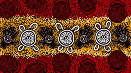 Hand print artwork - Aboriginal