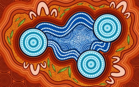 River connection aboriginal painting