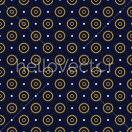 Seamless Circle, Aboriginal dot art background - Vector Illustration