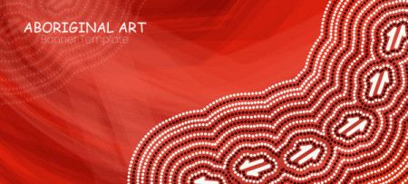 Aboriginal kangaroo tracks art poster design