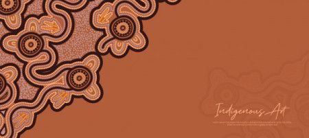 Banner design with indigenous artwork