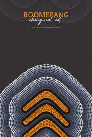 Aboriginal boomerang poster design