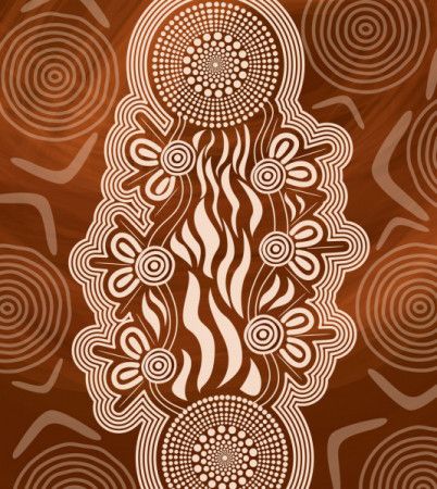 Vector aboriginal style of art background