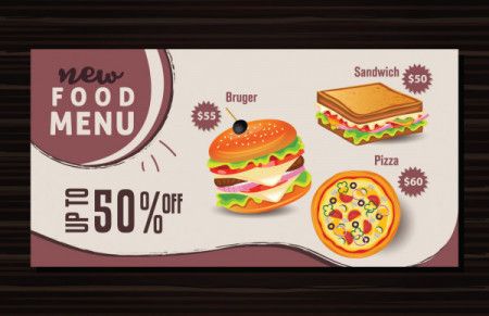 Fast food banner template