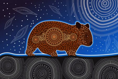 Wombat aboriginal art