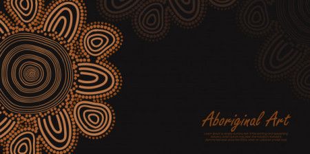 Poster with aboriginal art