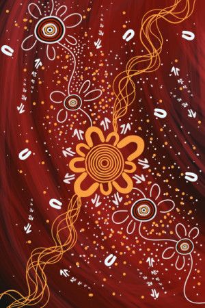 Brown contemporary aboriginal vector art