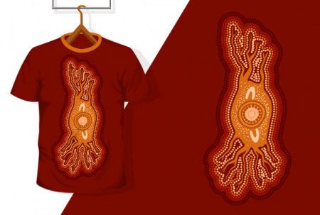 Aboriginal boab tree artwork for t-shirt