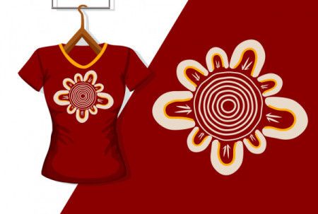 Aboriginal artwork tee shirt design