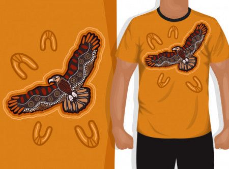 Aboriginal eagle artwork for t-shirt