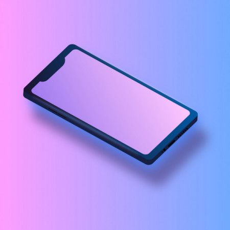 3d smartphone in perspective view - illustration