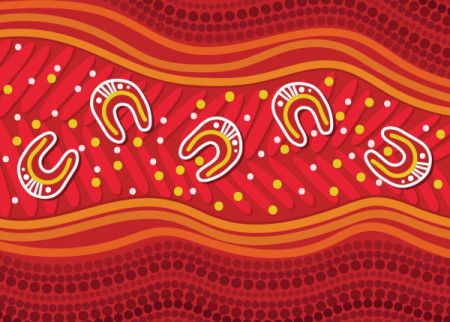 Aboriginal vector art background