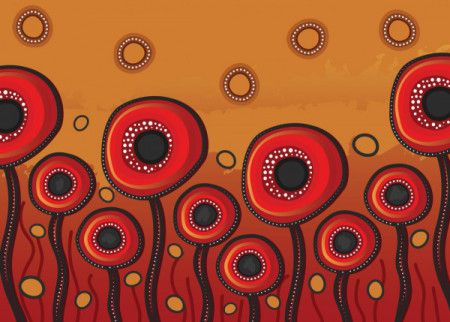 Tree artwork in aboriginal style - Vector